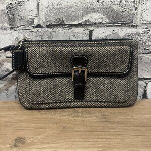 EUC Coach Wristlet Wallet Grey